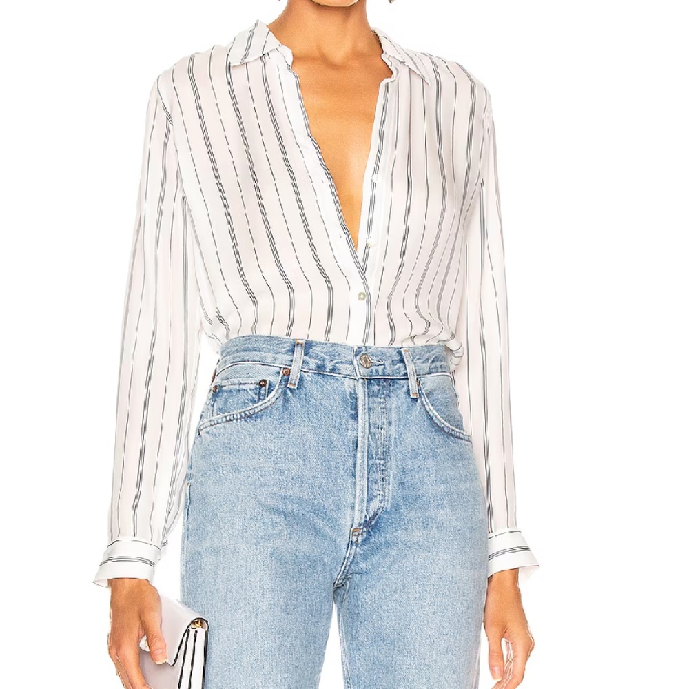 L’AGENCE Nina Blouse Navy/Ivory Stripe